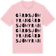 Pink Cotton t-shirt med Gårdsjömyran ordlek t-shirt