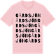 Pink Cotton t-shirt med Gårdsjön ordlek t-shirt
