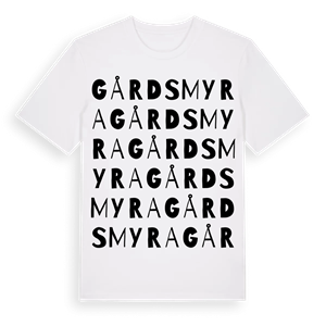 Gårdsmyra ordlek t-shirt – ekologisk bomull t-shirt från Pinshirt