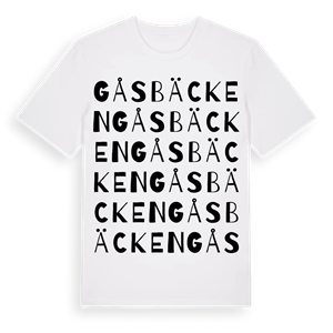 Gåsbäcken ordlek t-shirt – ekologisk bomull t-shirt från Pinshirt