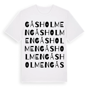 Gåsholmen ordlek t-shirt – ekologisk bomull t-shirt från Pinshirt