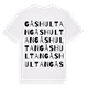 White t-shirt med Gåshultan ordlek t-shirt