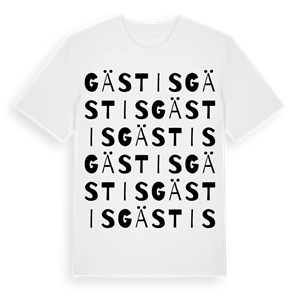 Gästis ordlek t-shirt – ekologisk bomull t-shirt från Pinshirt