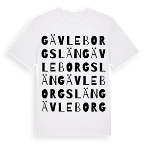 Gävleborgs län ordlek t-shirt – ekologisk bomull t-shirt från Pinshirt