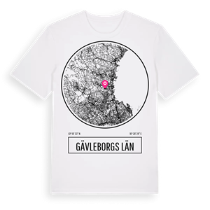 Gävleborgs län t-shirt – ekologisk bomull t-shirt från Pinshirt