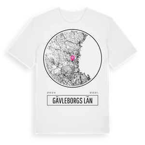Gävleborgs län t-shirt – ekologisk bomull t-shirt från Pinshirt