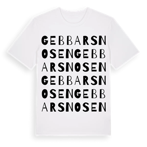 Gebbarsnosen ordlek t-shirt – ekologisk bomull t-shirt från Pinshirt