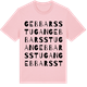 Pink Cotton t-shirt med Gebbarsstugan ordlek t-shirt