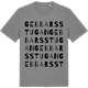 Mid Heather Gray t-shirt med Gebbarsstugan ordlek t-shirt