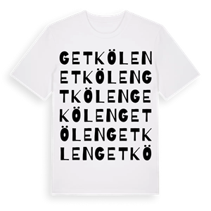 Getkölen ordlek t-shirt – ekologisk bomull t-shirt från Pinshirt