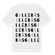 White t-shirt med Gillerås ordlek t-shirt