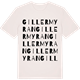 Vintage White t-shirt med Gillermyran ordlek t-shirt
