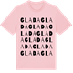 Pink Cotton t-shirt med Glada ordlek t-shirt