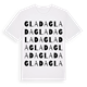 White t-shirt med Glada ordlek t-shirt