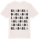 Vintage White t-shirt med Glada ordlek t-shirt
