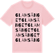 Pink Cotton t-shirt med Glamsänget ordlek t-shirt