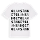 White t-shirt med Glamsänget ordlek t-shirt