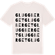 Vintage White t-shirt med Gluggberget ordlek t-shirt
