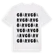 White t-shirt med Göarv ordlek t-shirt