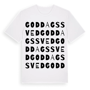 Goddagssved ordlek t-shirt – ekologisk bomull t-shirt från Pinshirt