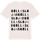 Vintage White t-shirt med Göllaskojan ordlek t-shirt