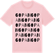 Pink Cotton t-shirt med Gopan ordlek t-shirt