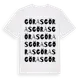 White t-shirt med Göras ordlek t-shirt