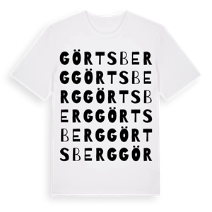 Görtsberg ordlek t-shirt – ekologisk bomull t-shirt från Pinshirt