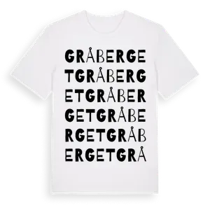 Gråberget ordlek t-shirt – ekologisk bomull t-shirt från Pinshirt
