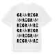 White t-shirt med Gramre ordlek t-shirt