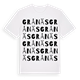 White t-shirt med Grånäs ordlek t-shirt