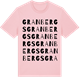 Pink Cotton t-shirt med Granbergs ordlek t-shirt