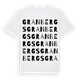 White t-shirt med Granbergs ordlek t-shirt