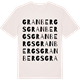 Vintage White t-shirt med Granbergs ordlek t-shirt