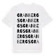 White t-shirt med Granbergs ordlek t-shirt