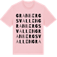 Pink Cotton t-shirt med Granbergsvallen ordlek t-shirt
