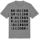 Mid Heather Gray t-shirt med Granbergsvallen ordlek t-shirt