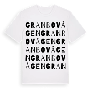 Granbovågen ordlek t-shirt – ekologisk bomull t-shirt från Pinshirt