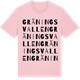 Pink Cotton t-shirt med Gräningsvallen ordlek t-shirt
