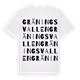 White t-shirt med Gräningsvallen ordlek t-shirt