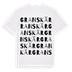 White t-shirt med Granskär ordlek t-shirt