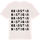 Vintage White t-shirt med Granstandastugan ordlek t-shirt