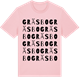 Pink Cotton t-shirt med Gräsbo ordlek t-shirt