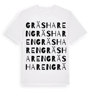 Gräsharen ordlek t-shirt – ekologisk bomull t-shirt från Pinshirt