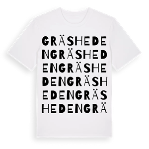 Gräsheden ordlek t-shirt – ekologisk bomull t-shirt från Pinshirt
