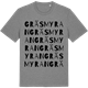 Mid Heather Gray t-shirt med Gräsmyran ordlek t-shirt
