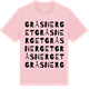 Pink Cotton t-shirt med Gråsnerget ordlek t-shirt