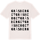 Vintage White t-shirt med Gråsnerget ordlek t-shirt