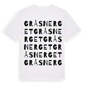 Gråsnerget ordlek t-shirt – ekologisk bomull t-shirt från Pinshirt