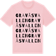 Pink Cotton t-shirt med Gravåsvallen ordlek t-shirt